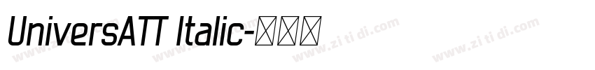 UniversATT Italic字体转换